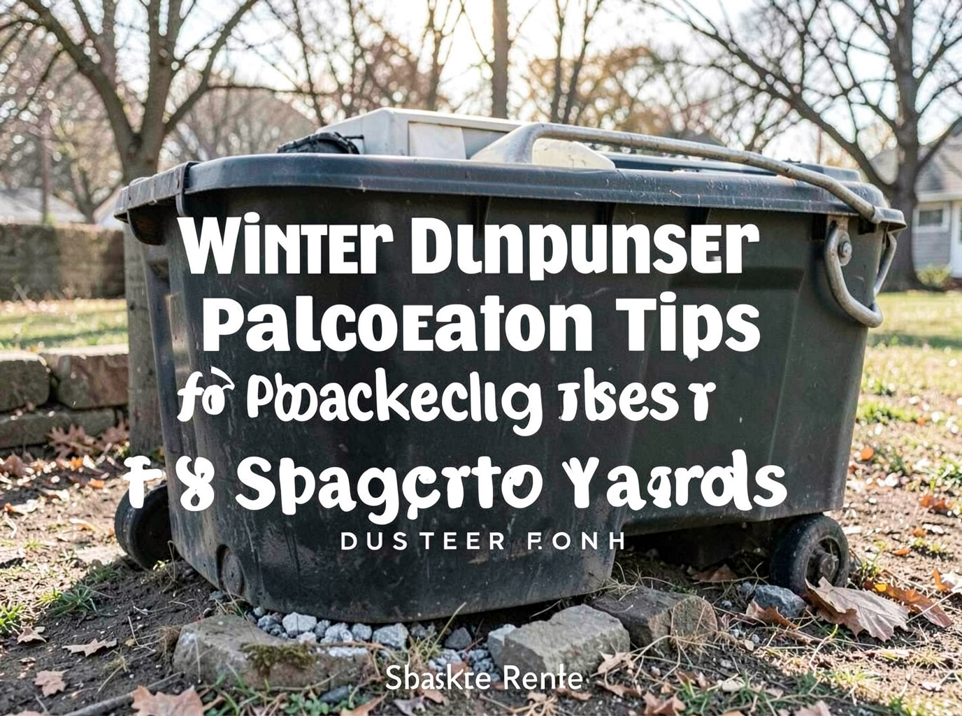 Winter Dumpster Placement Tips for Spokane Yards